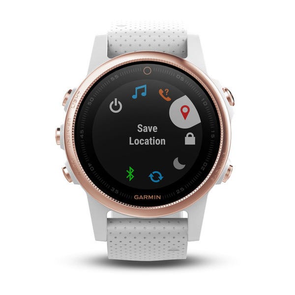 Garmin Fenix 5S Sapphire GPS Sports Watch Rose Gold/White Band