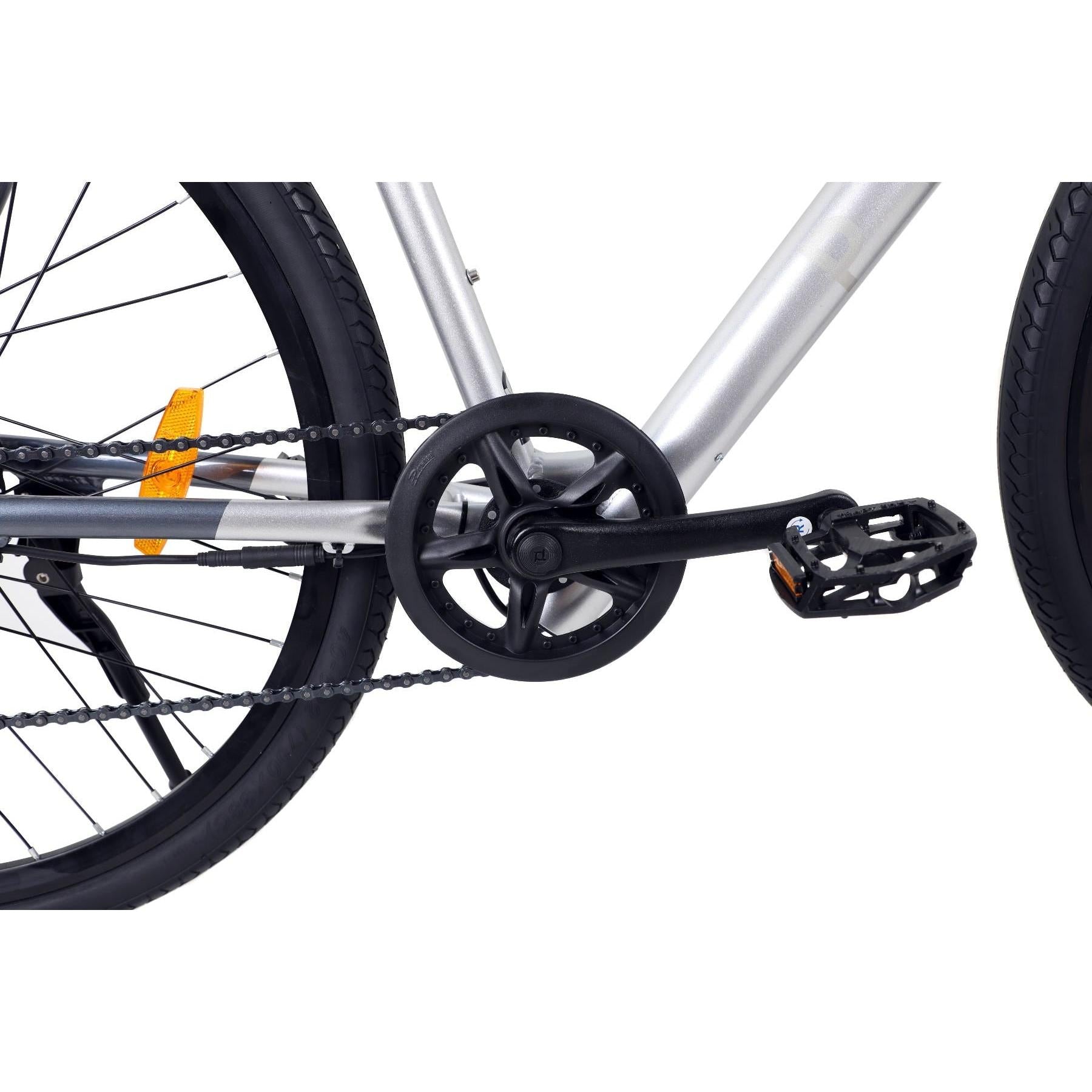 Pedal Clipper Electric Flat Bar Road Bike Grey 54cm