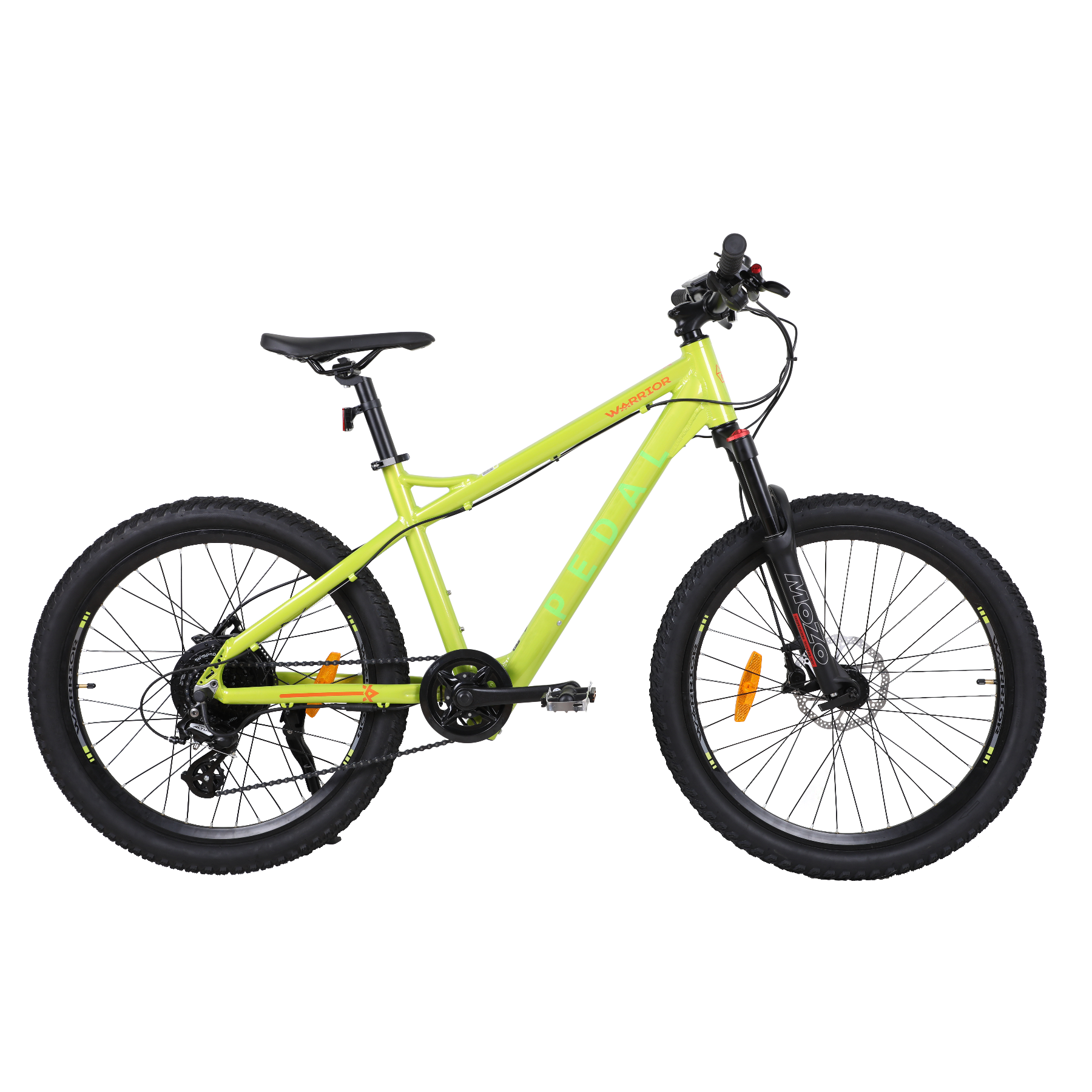 Pedal Warrior 24'' Electric Mountain Bike Green
