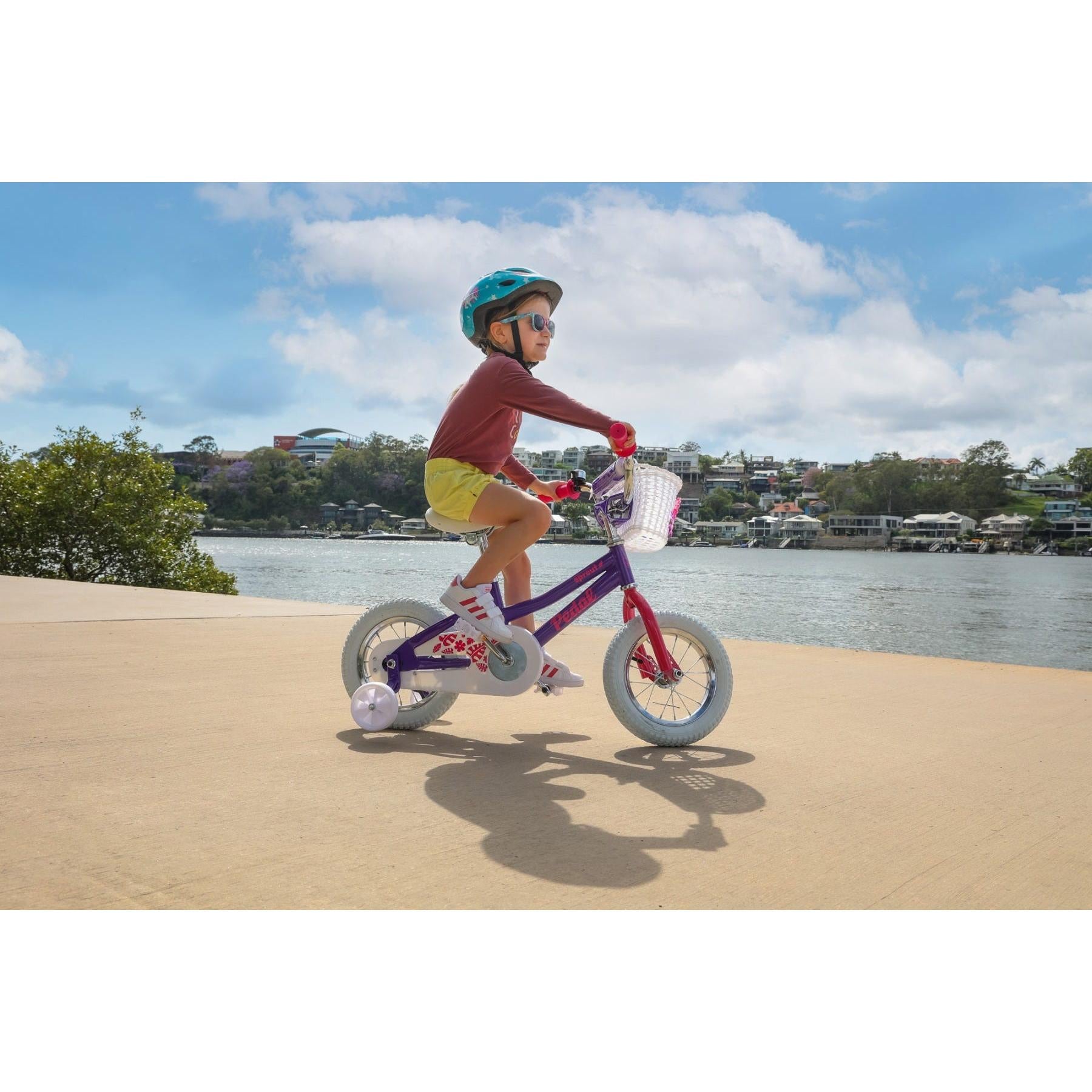 Pedal Sprout Steel Kids Bike Pink/Purple