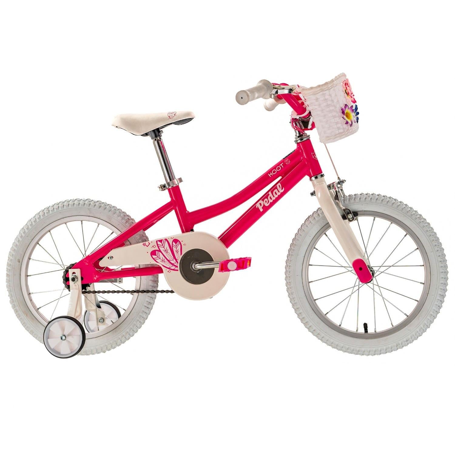 Pedal Hoot Alloy 16 Kids Bike Pink/White