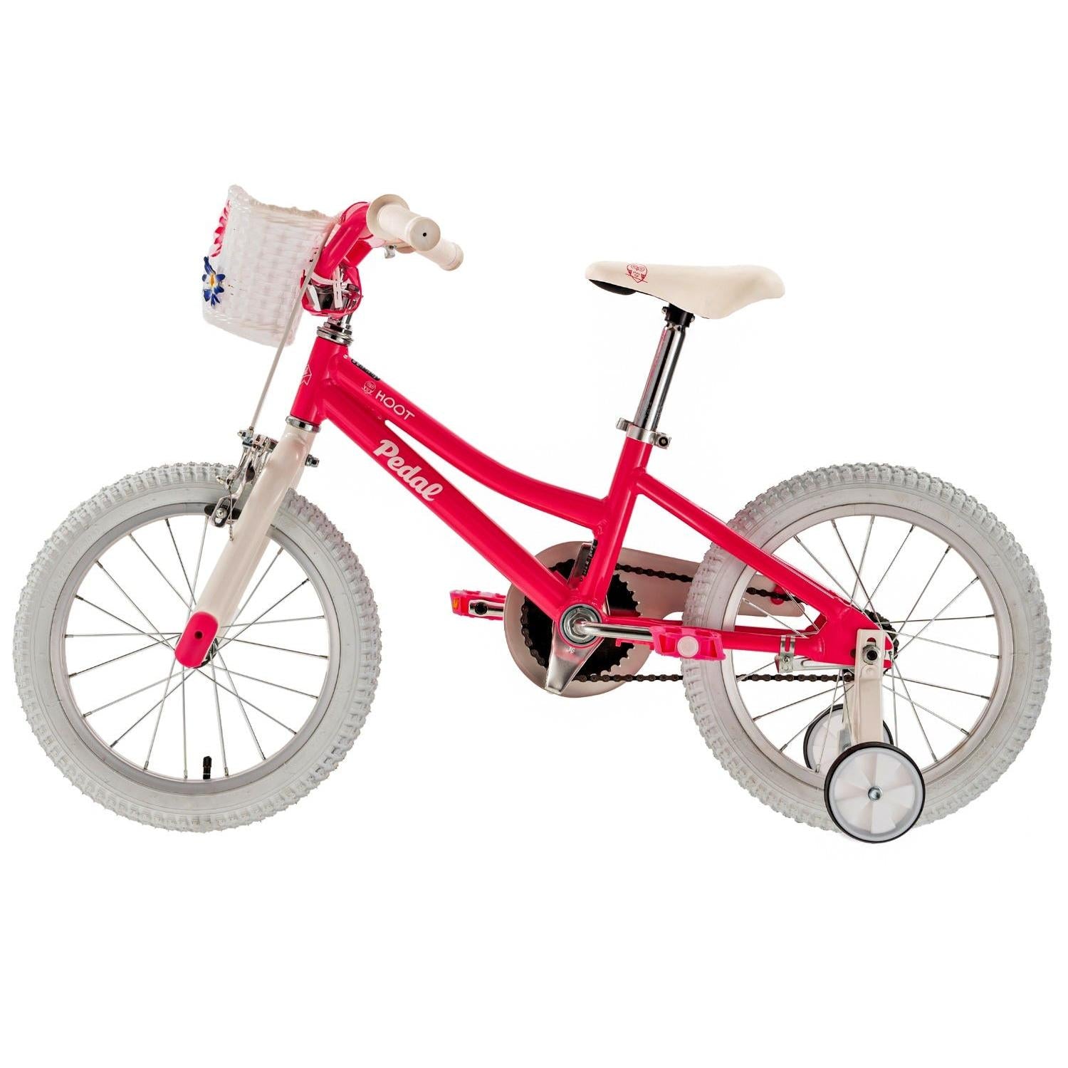 Pedal Hoot Alloy 16 Kids Bike Pink/White