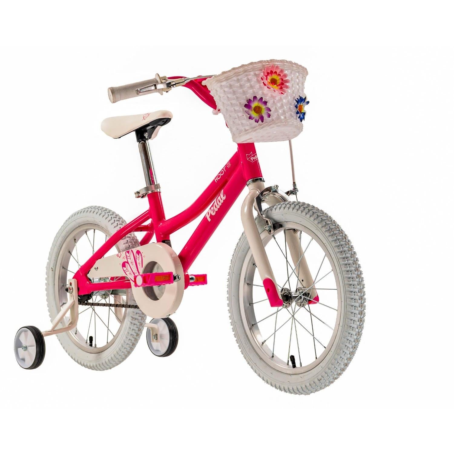 Pedal Hoot Alloy 16 Kids Bike Pink/White