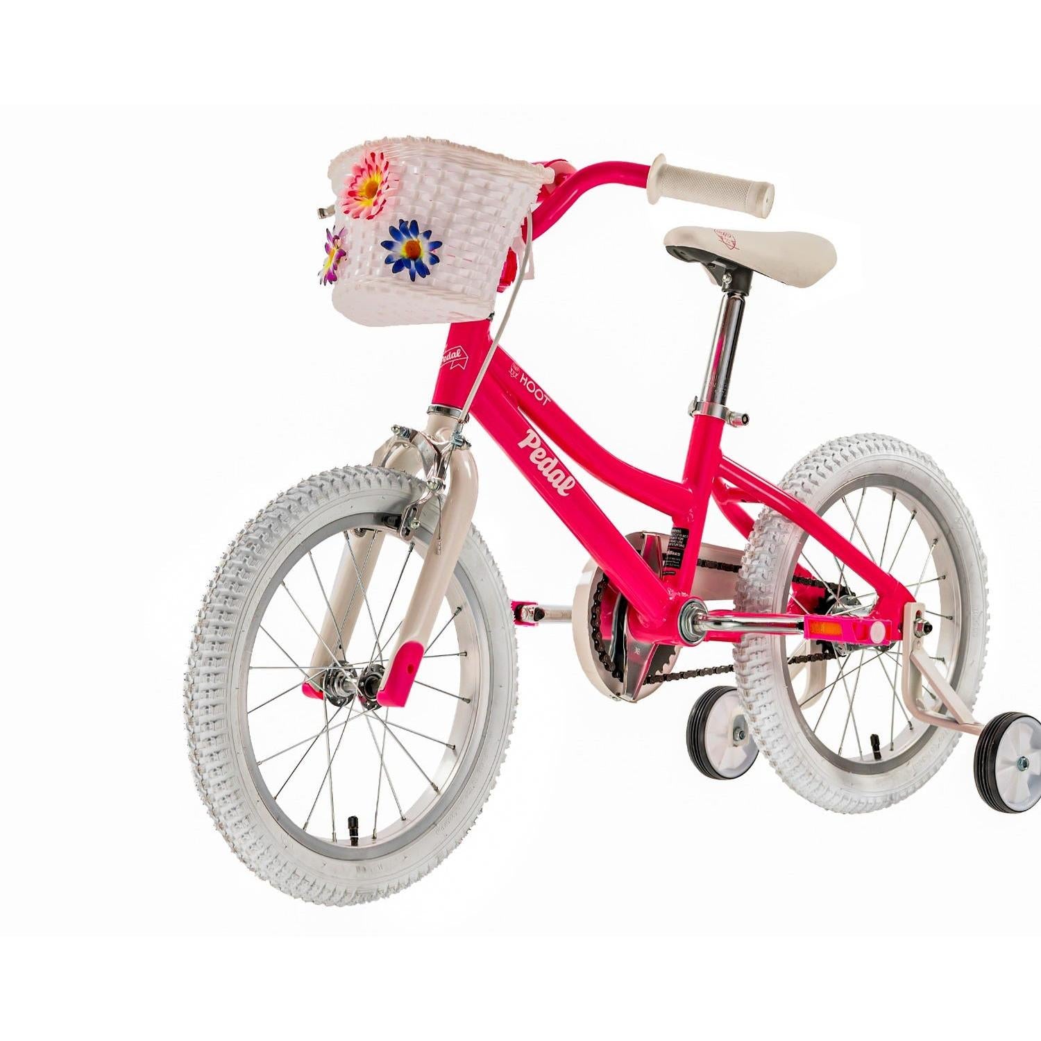 Pedal Hoot Alloy 16 Kids Bike Pink/White