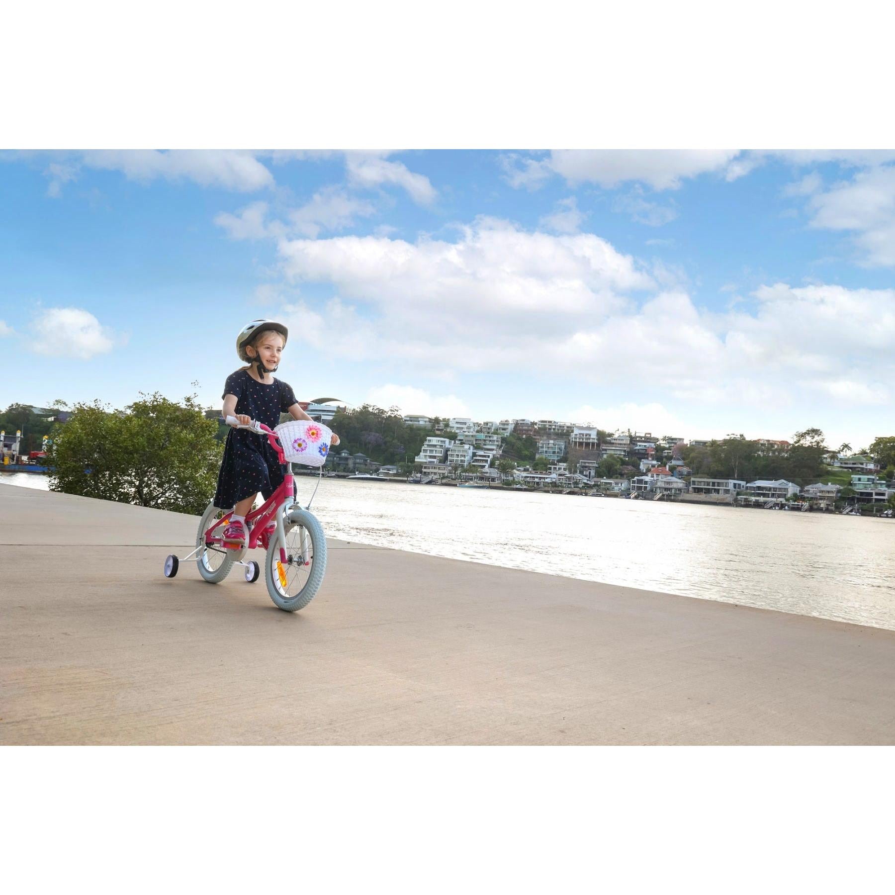 Pedal Hoot Alloy 16 Kids Bike Pink/White