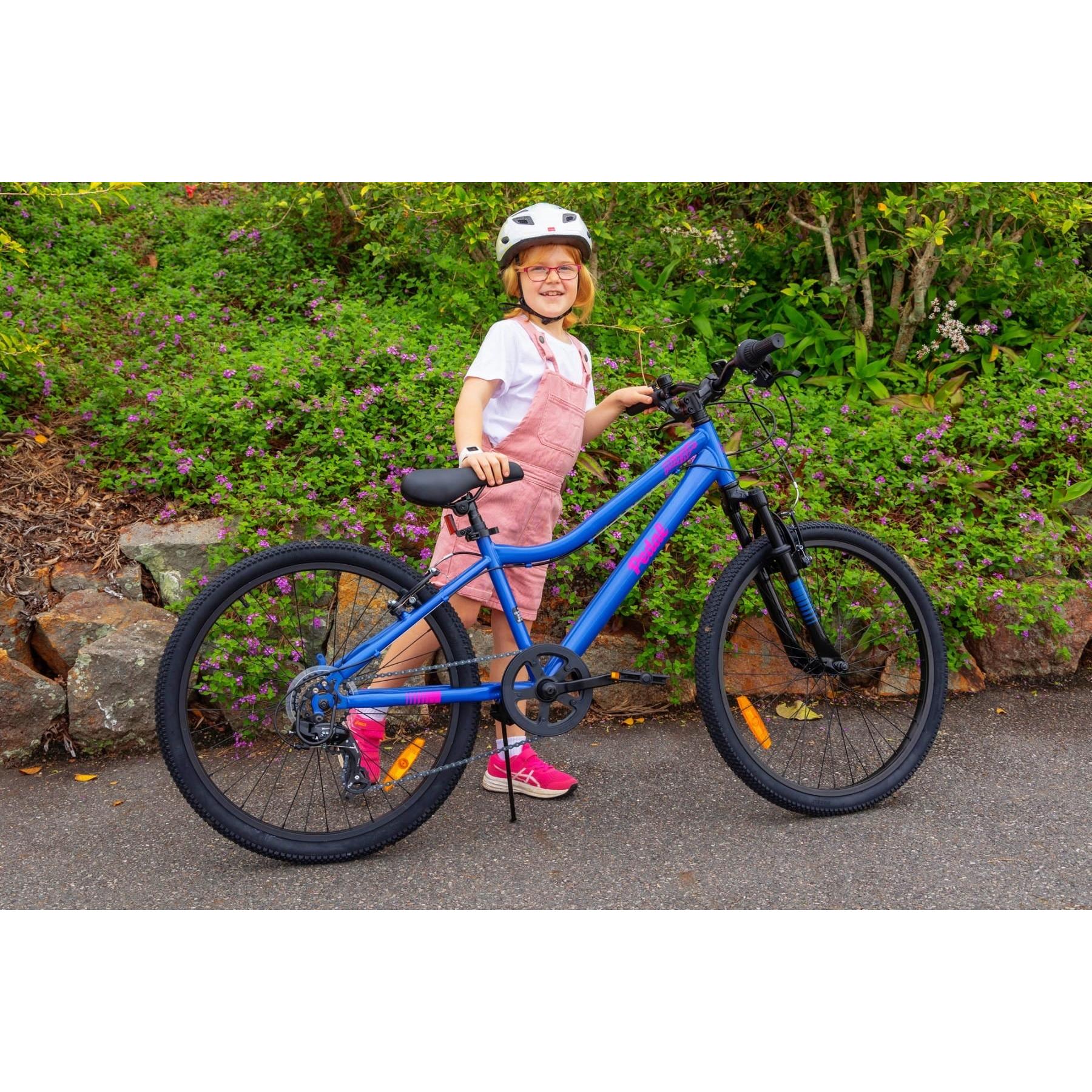Pedal Roar 24'' Kids Bike Steel Blue Pink