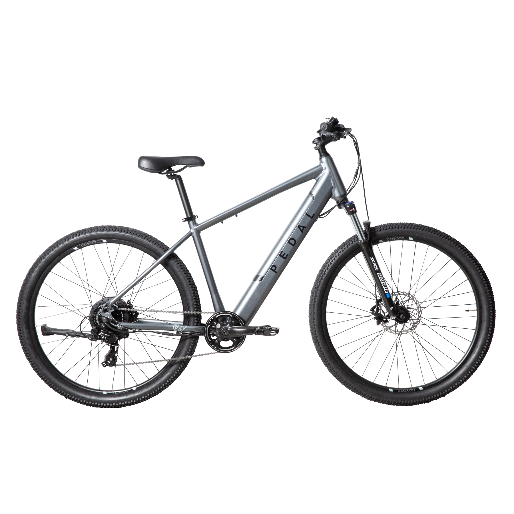 Pedal Coyote 2 Electric Hardtail Mountain Bike Gloss Charcoal