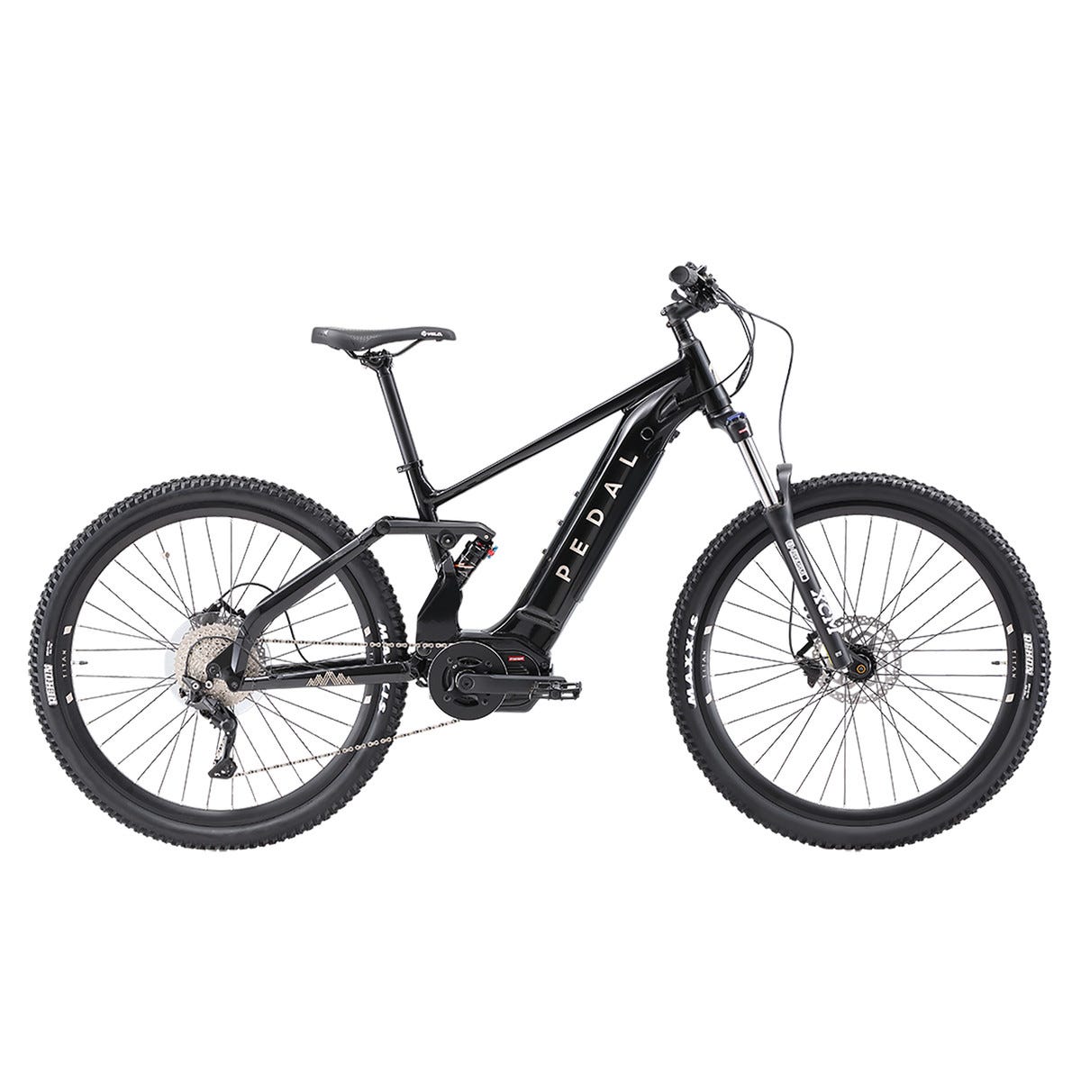 Pedal Titan Electric Dual Suspension Mountain Bike Black/Silver