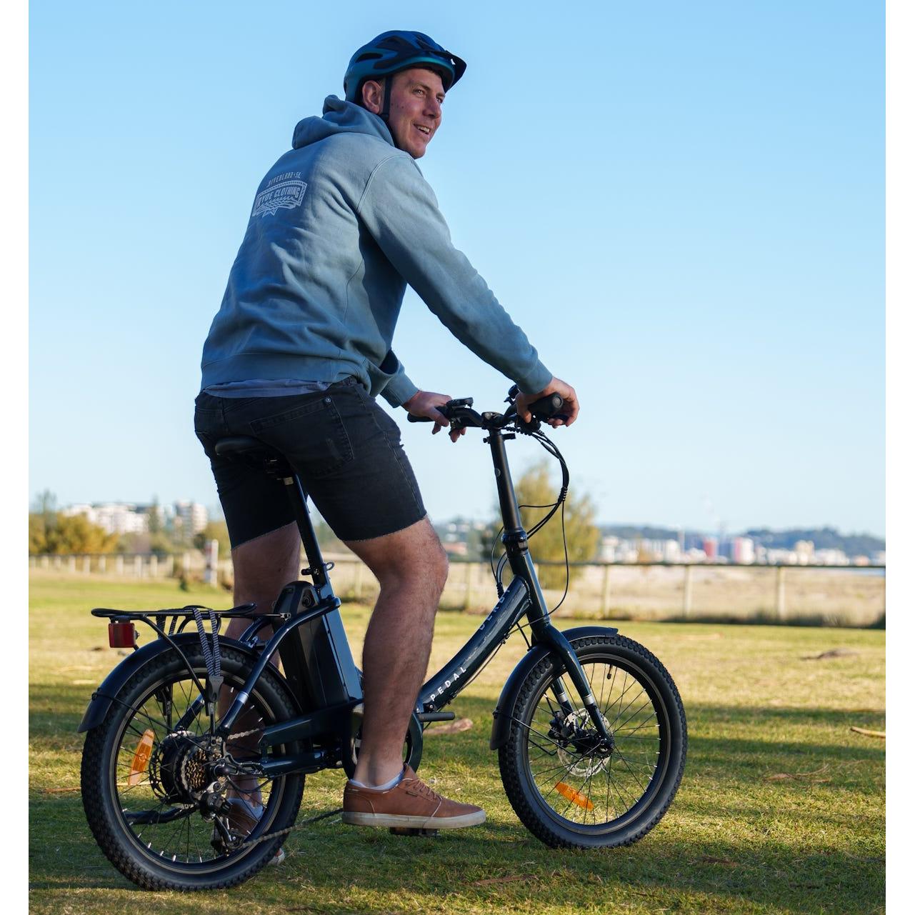 Pedal Derby Electric Folding Bike Dark Navy