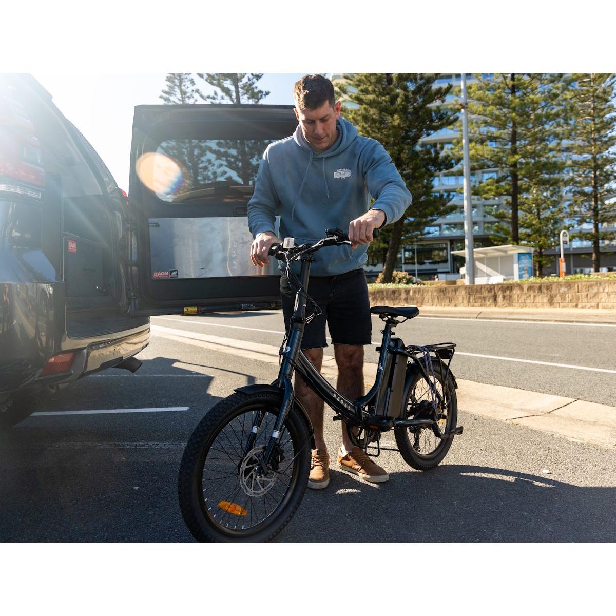 Pedal Derby Electric Folding Bike Dark Navy