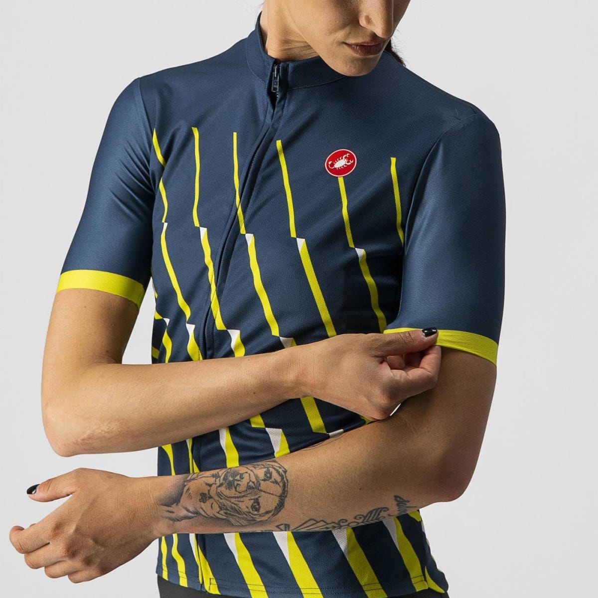 Castelli Pendio Women's Jersey Moonlit Ocean/Sulphur