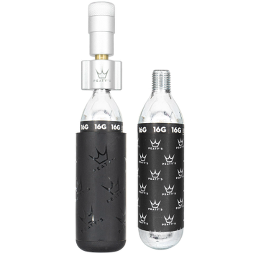 Peaty's Holeshot CO2 Inflator Road Kit Silver