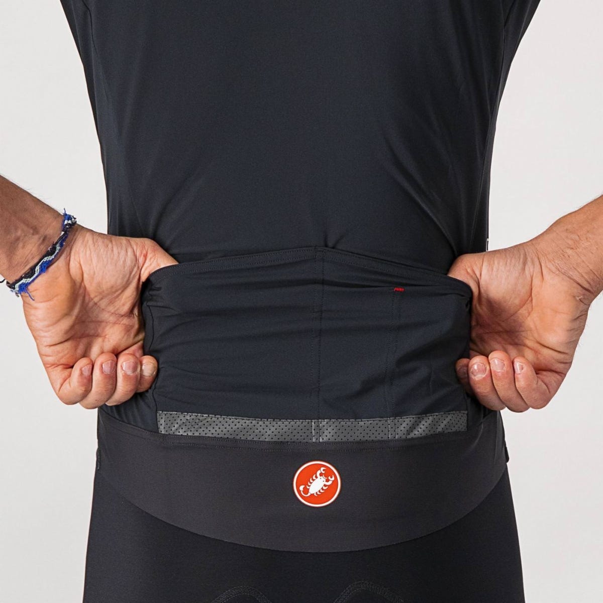 Castelli Perfetto Rosso Corsa Light Jersey Light Black