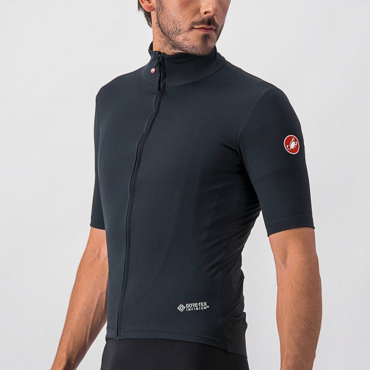 Castelli Perfetto Rosso Corsa Light Jersey Light Black