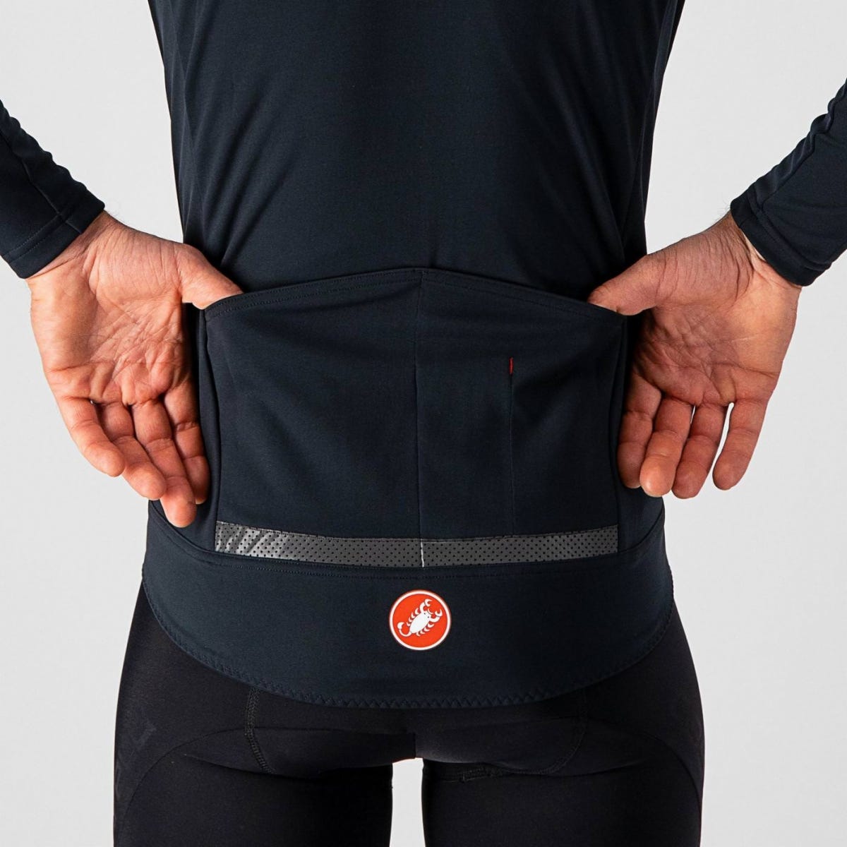 Castelli Perfetto Rosso Corsa LS Jersey Light Black
