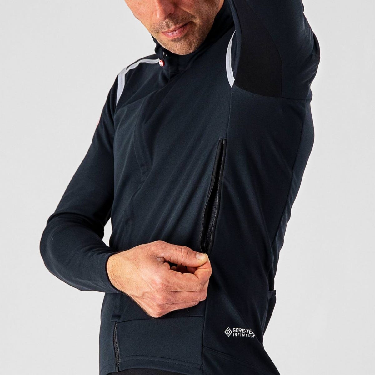 Castelli Perfetto Rosso Corsa LS Jersey Light Black
