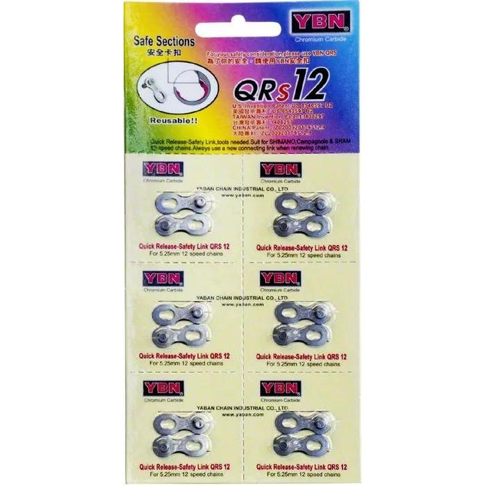 YBN Quick Fix Link Chain Connector for 12-Speed Chains 1/2 x 11/128