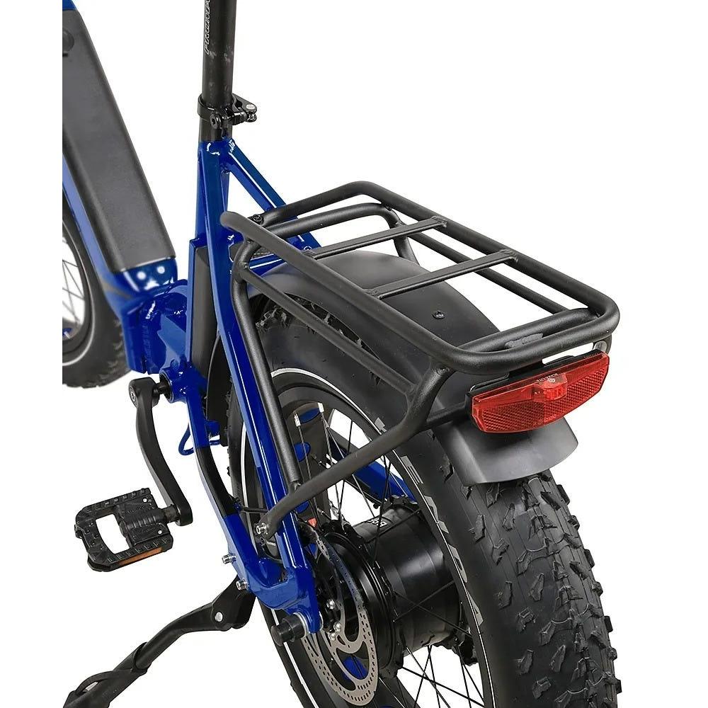 Rever Turbo Folding Fat Wheel Electric Bike Blue/Silver
