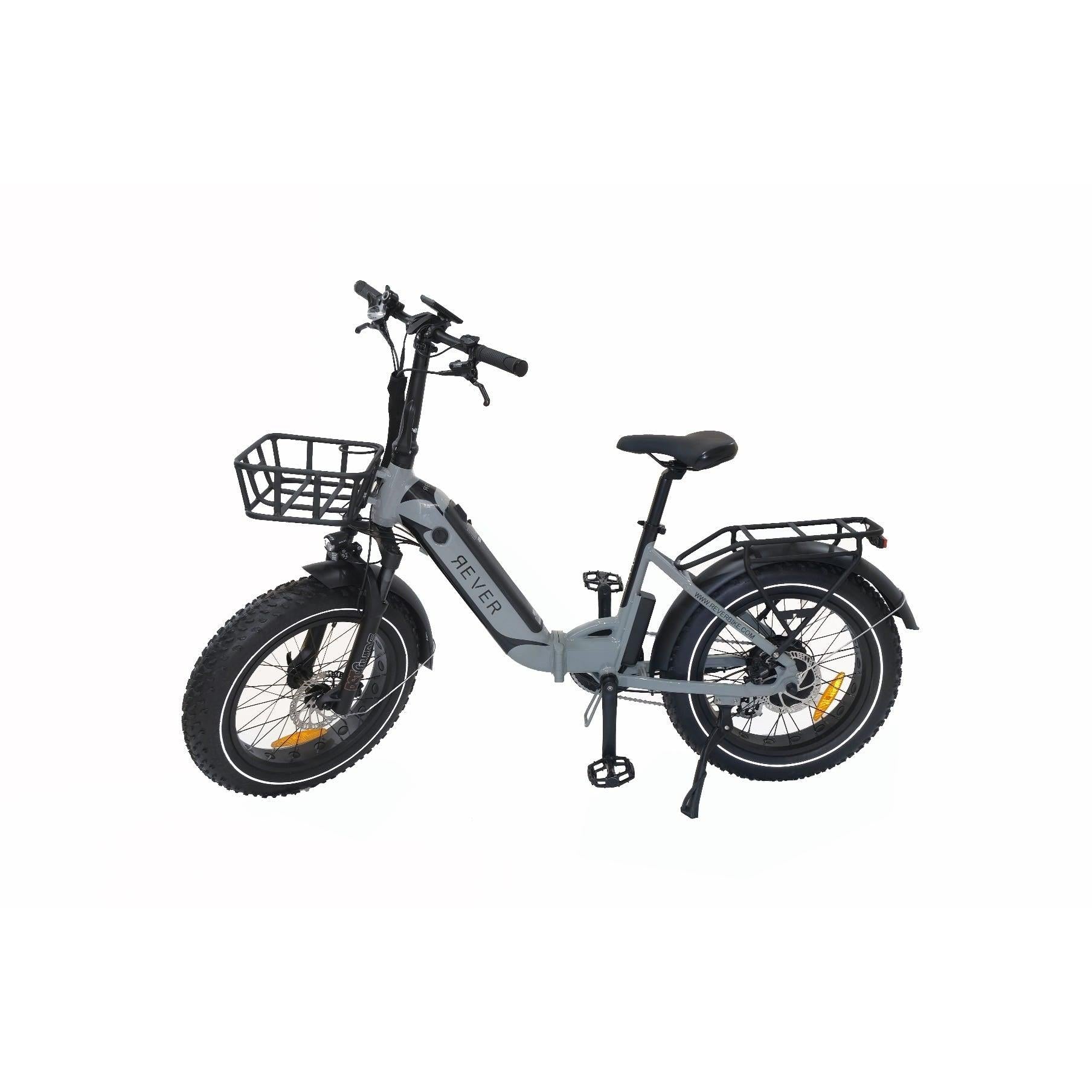 Rever Turbo Folding Fat Wheel Electric Bike Grey