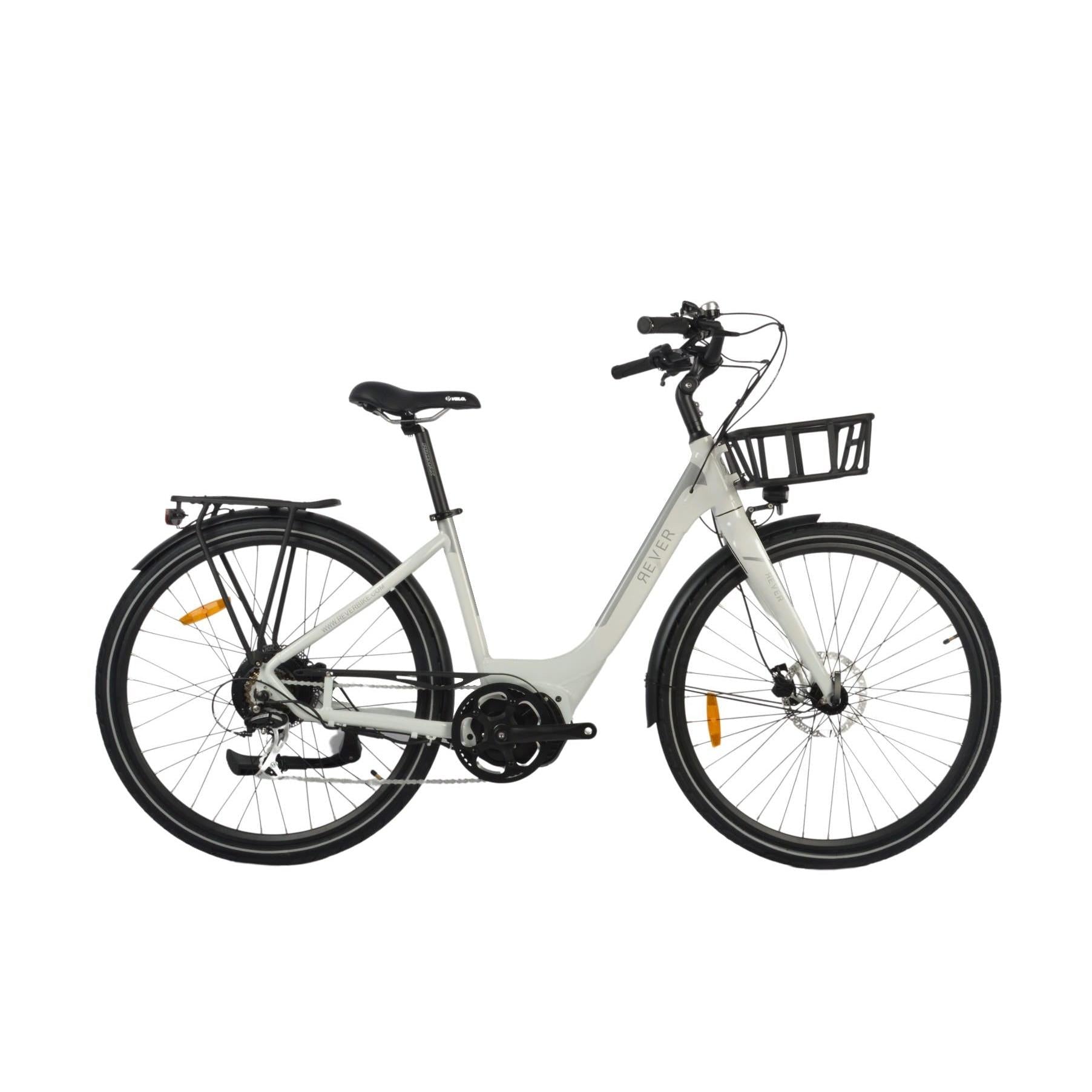 Rever Urban Women's Step Through Electric Bike White/Silver