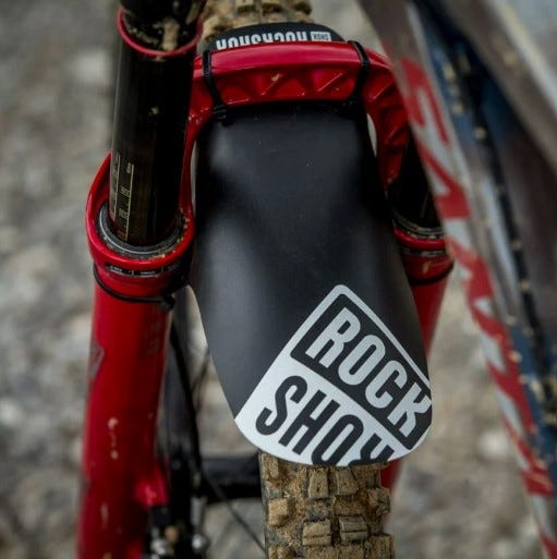 Rockshox MTB Fork Mudguard Black/Oxy Red