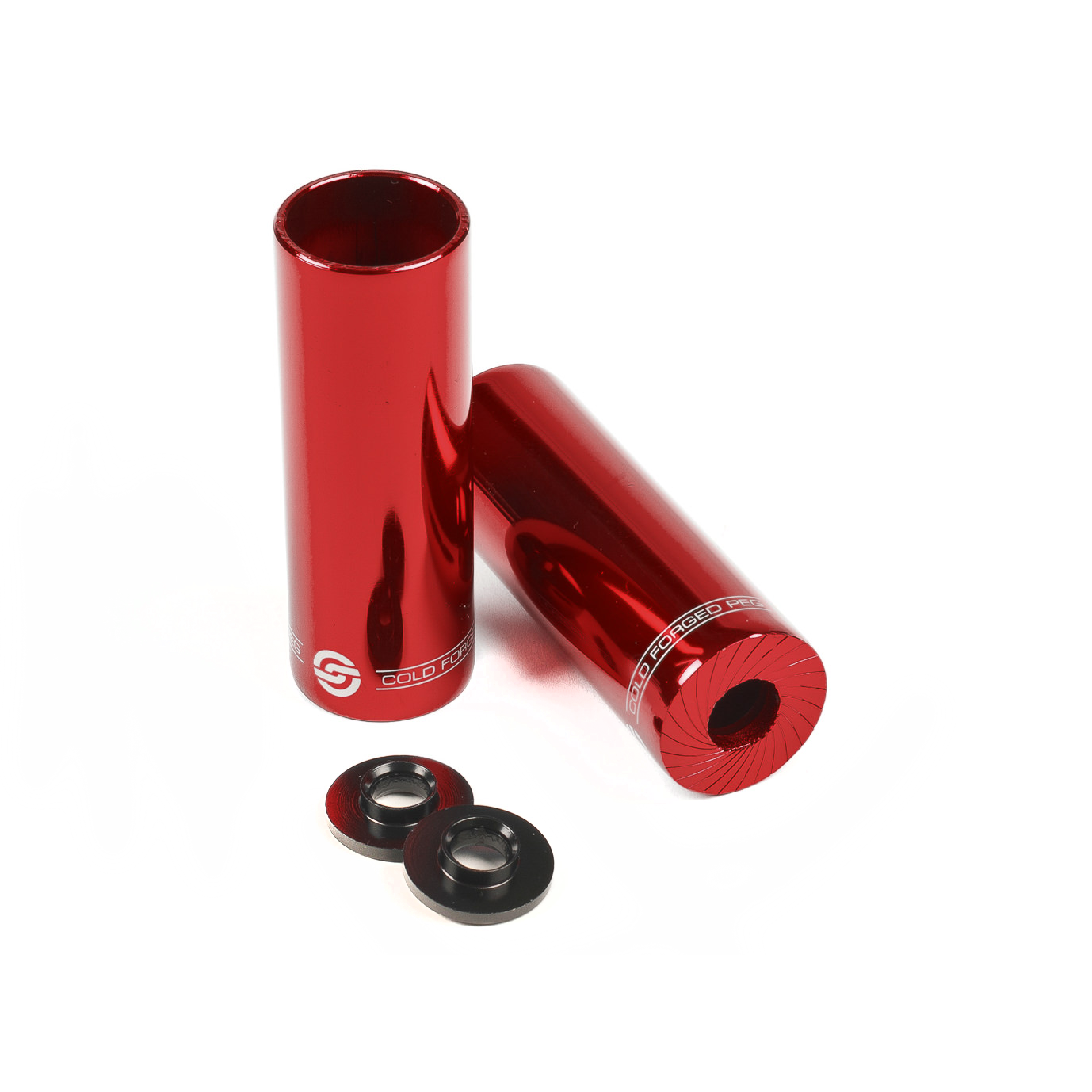 Salt Am Steel BMX Pegs Red