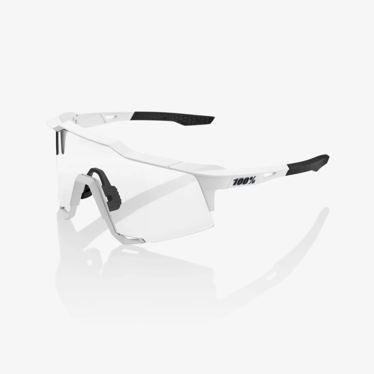 100% Speedcraft Sunglasses Off White with HiPER Red Lens