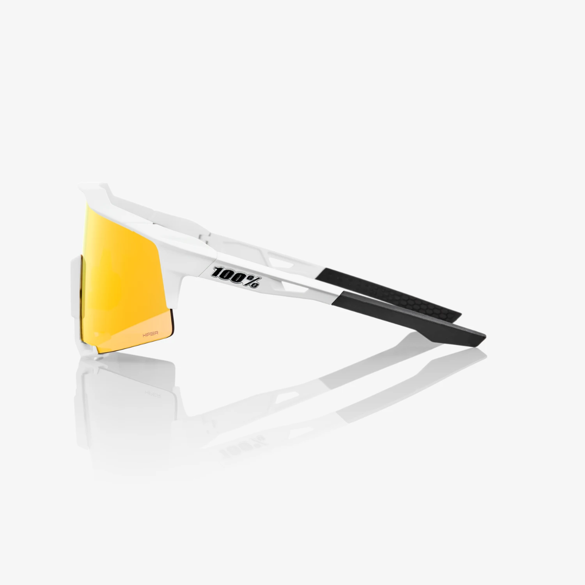 100% Speedcraft Sunglasses Off White with HiPER Red Lens