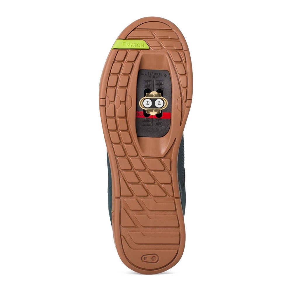 Crankbrothers Mallet Lace Clip-In MTB Shoes Petrol/Lime Splatter