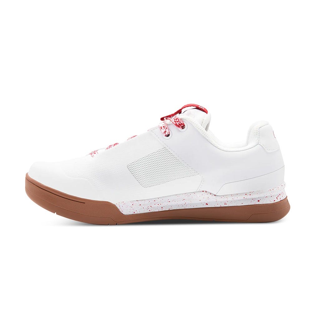Crankbrothers Stamp Lace Flat MTB Shoes White/Red Splatter