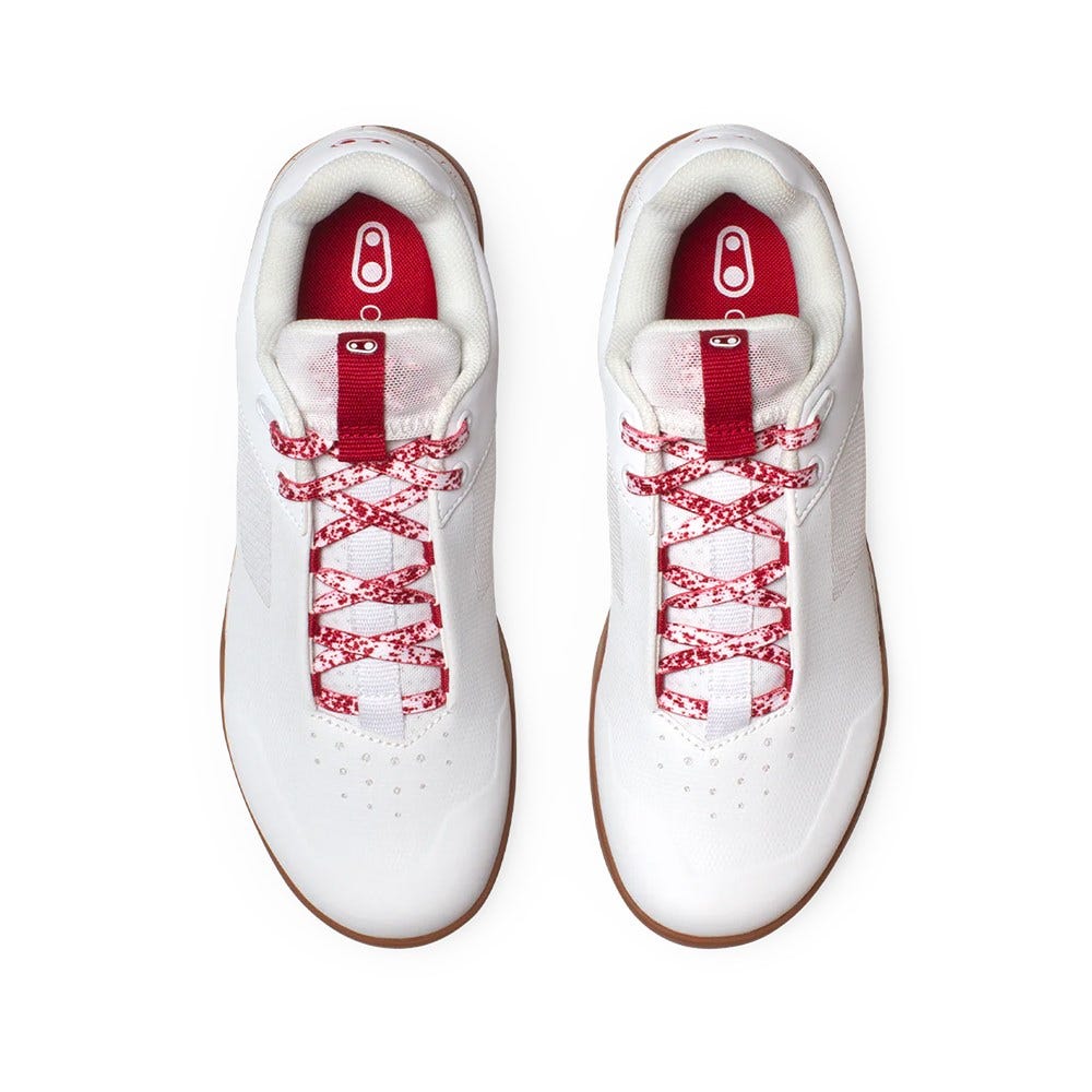Crankbrothers Stamp Lace Flat MTB Shoes White/Red Splatter