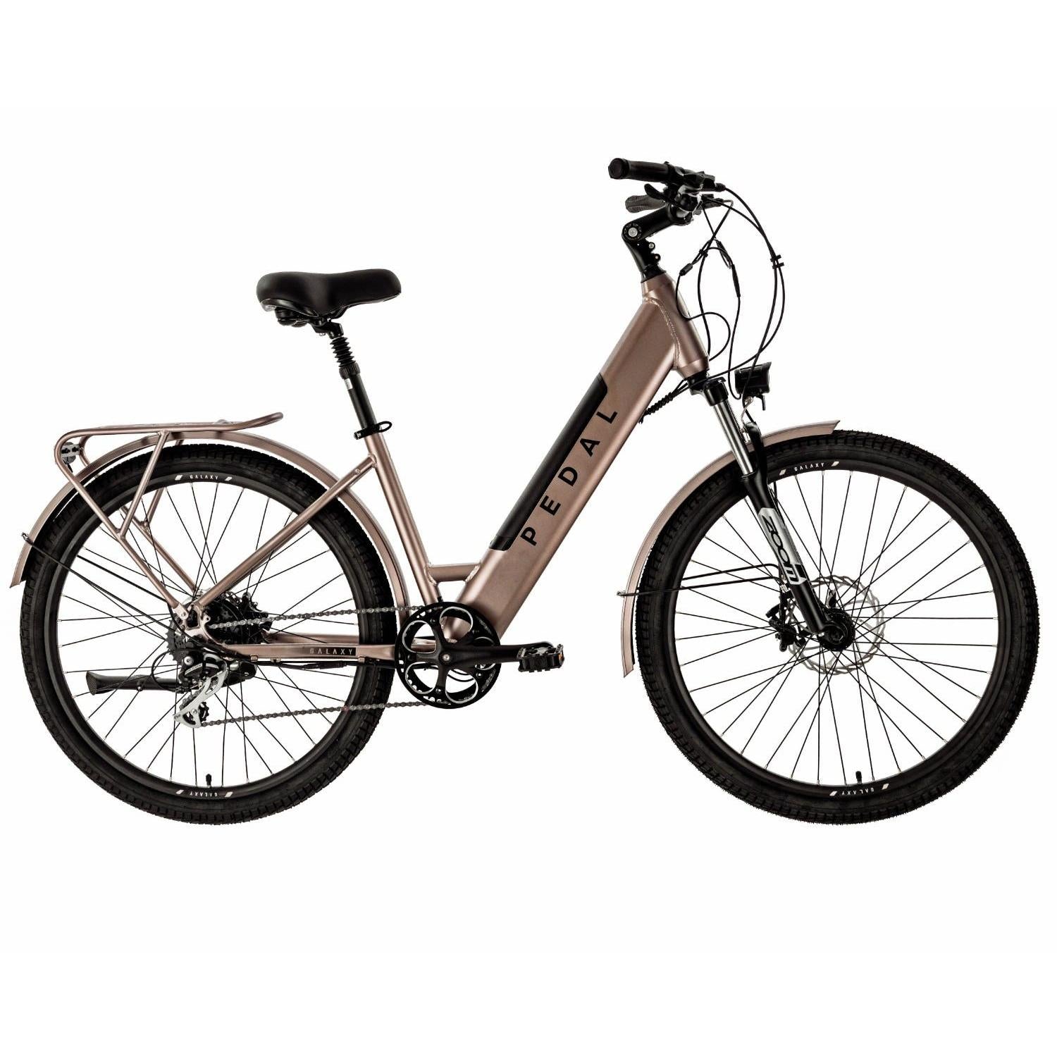 Pedal Galaxy Step Through Electric Hybrid Bike Silver