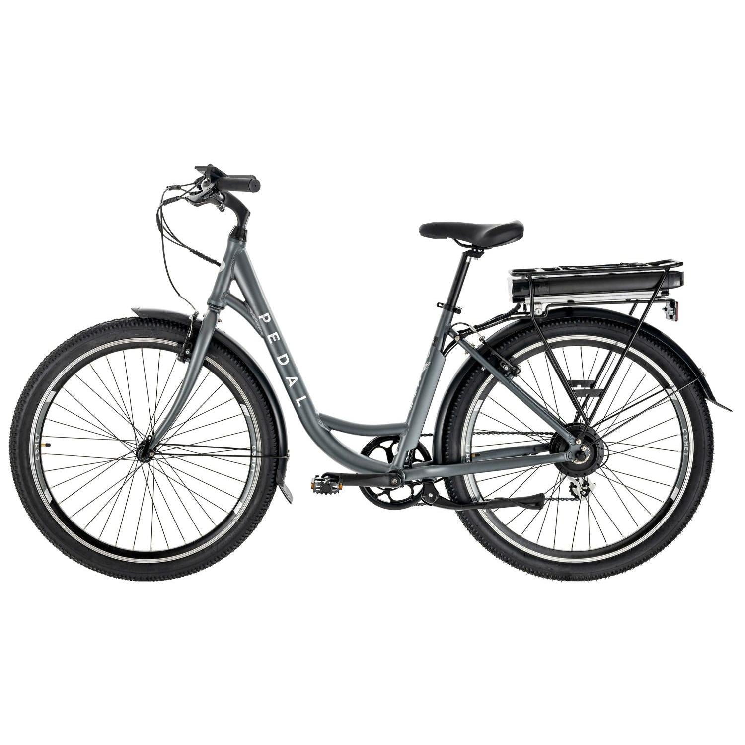 Pedal Comet Step Through 27.5'' Electric Cruiser Bike Lunar Grey