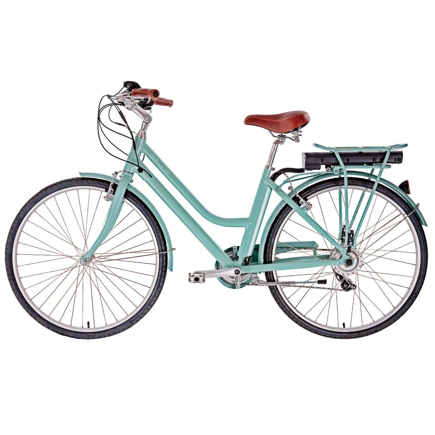 Pedal Uptown ELC Electric Vintage Cruiser Bike Sage/Black