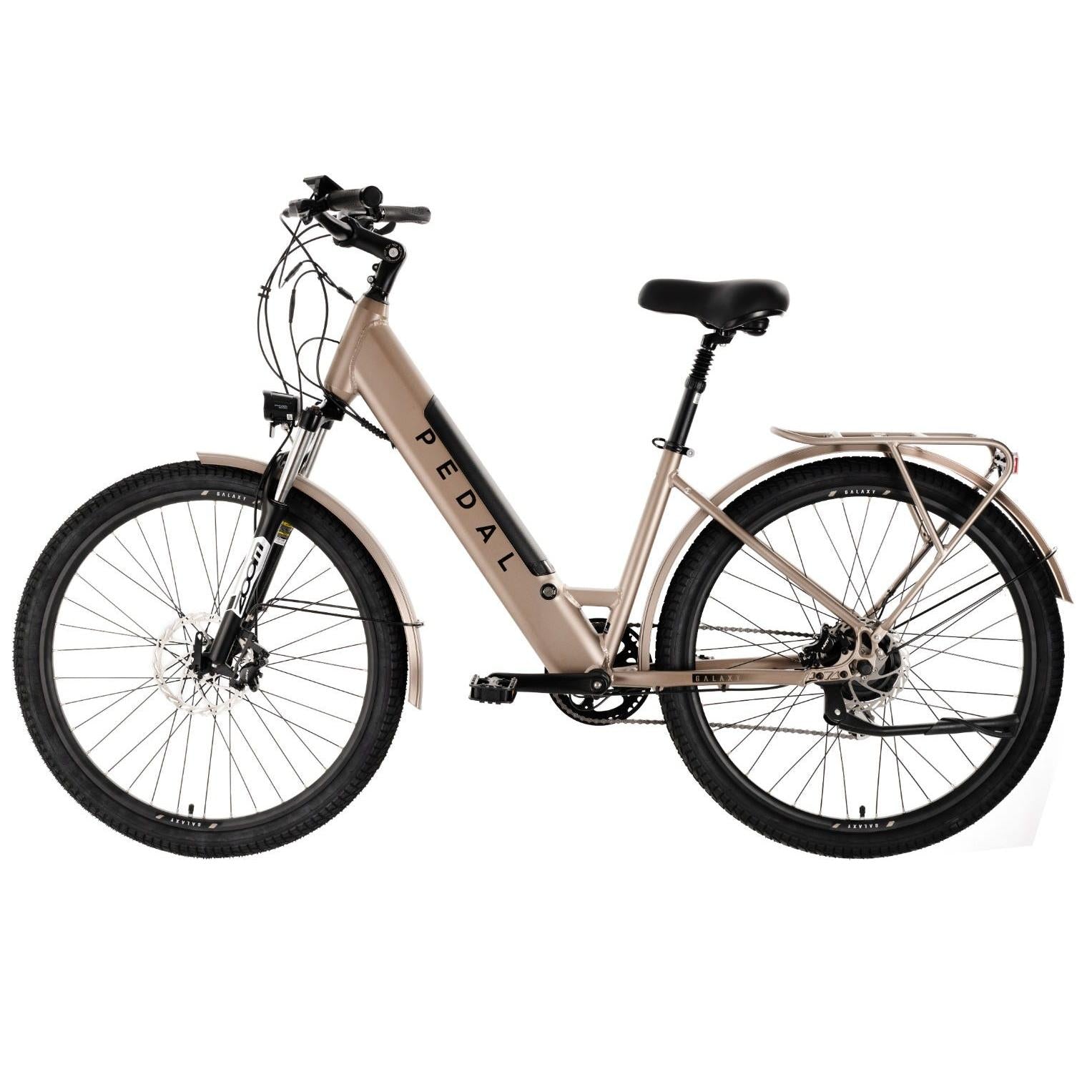 Pedal Galaxy Step Through Electric Hybrid Bike Silver