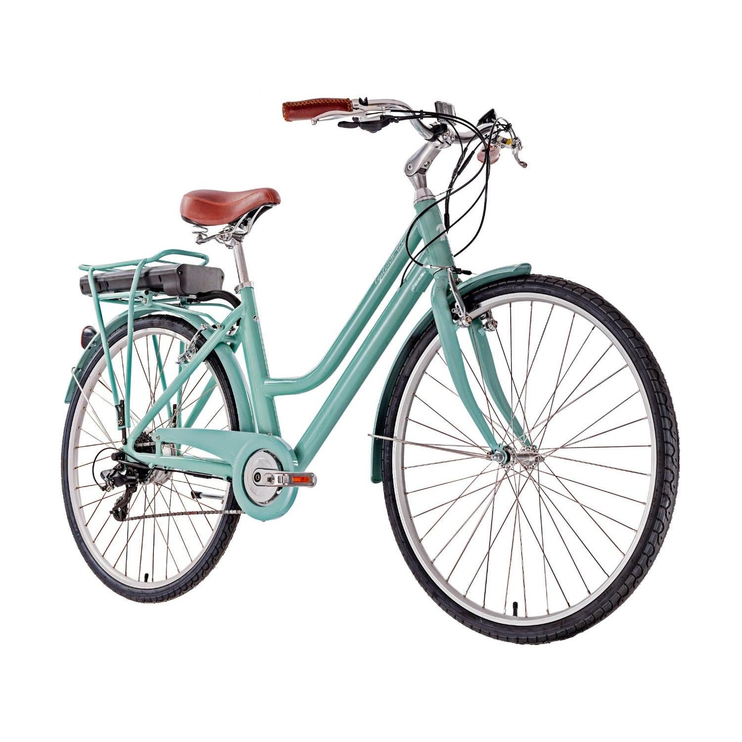 Pedal Uptown ELC Electric Vintage Cruiser Bike Sage/Black