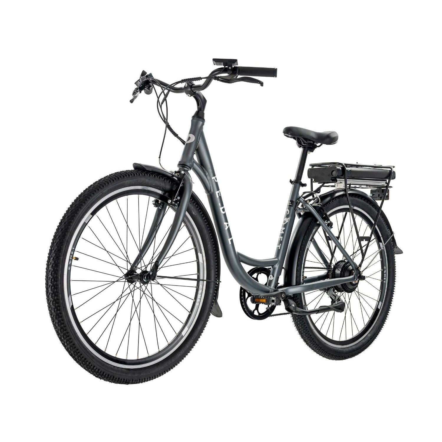Pedal Comet Step Through 27.5'' Electric Cruiser Bike Lunar Grey