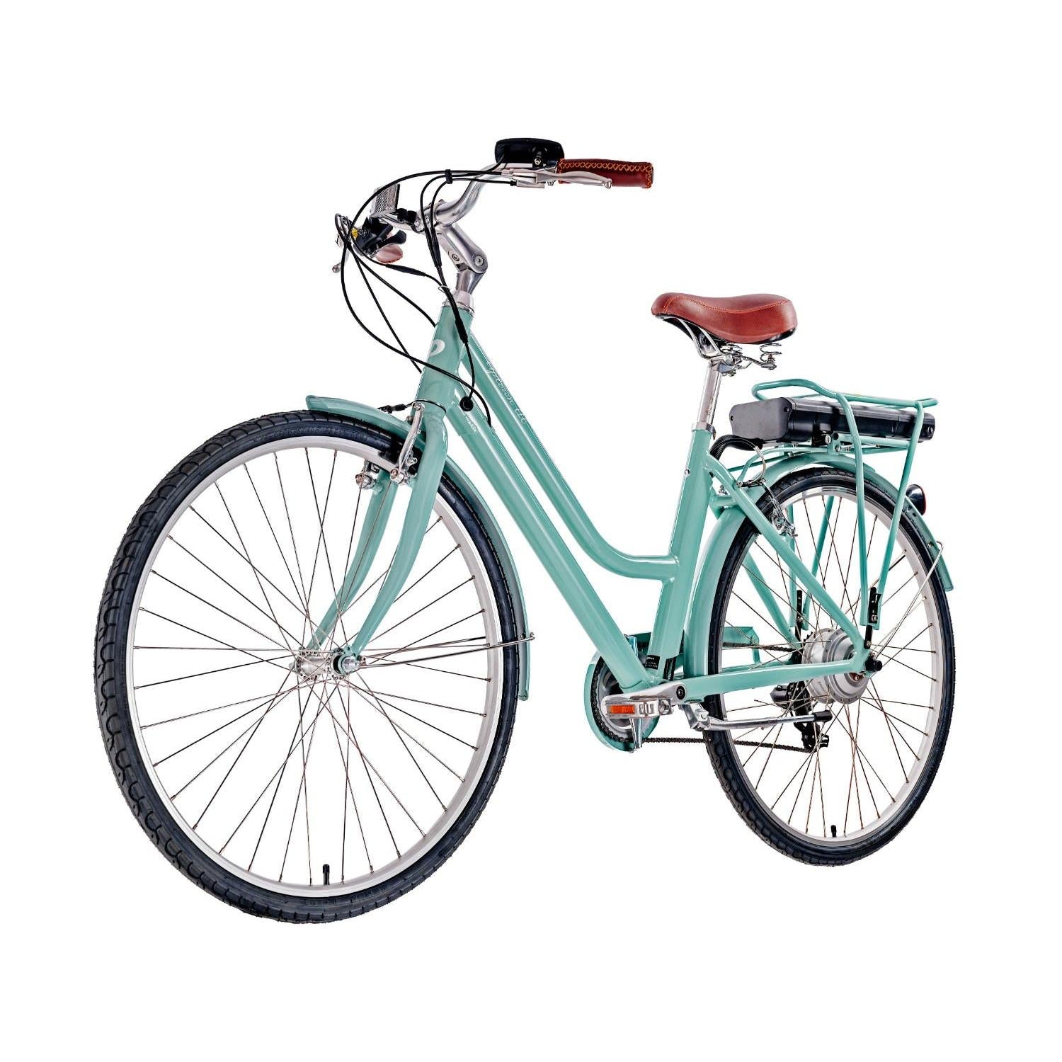 Pedal Uptown ELC Electric Vintage Cruiser Bike Sage/Black