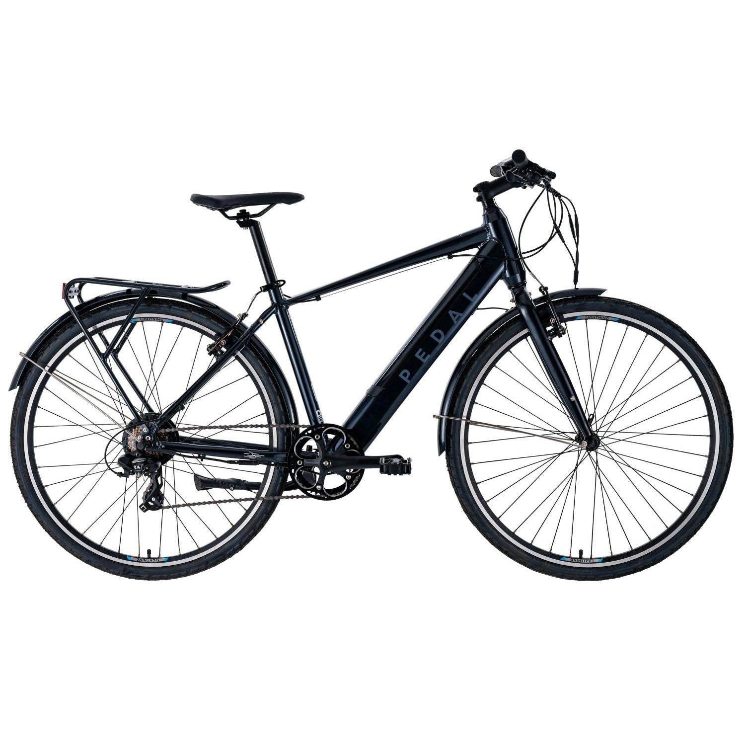 Pedal Lightning 700C Electric Hybrid Bike Black