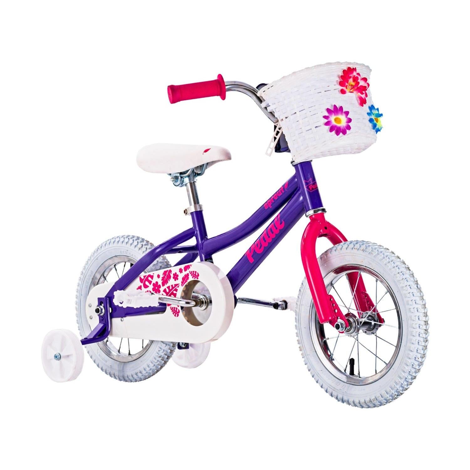 Pedal Sprout Steel Kids Bike Pink/Purple