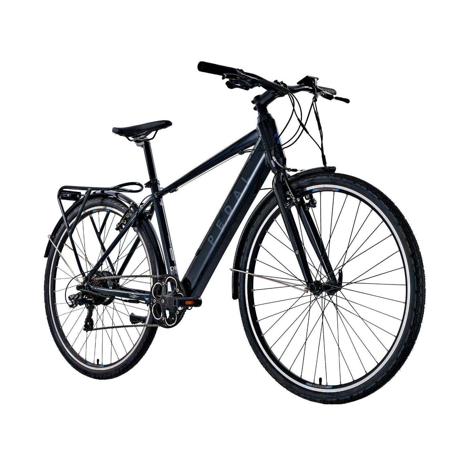 Pedal Lightning 700C Electric Hybrid Bike Black