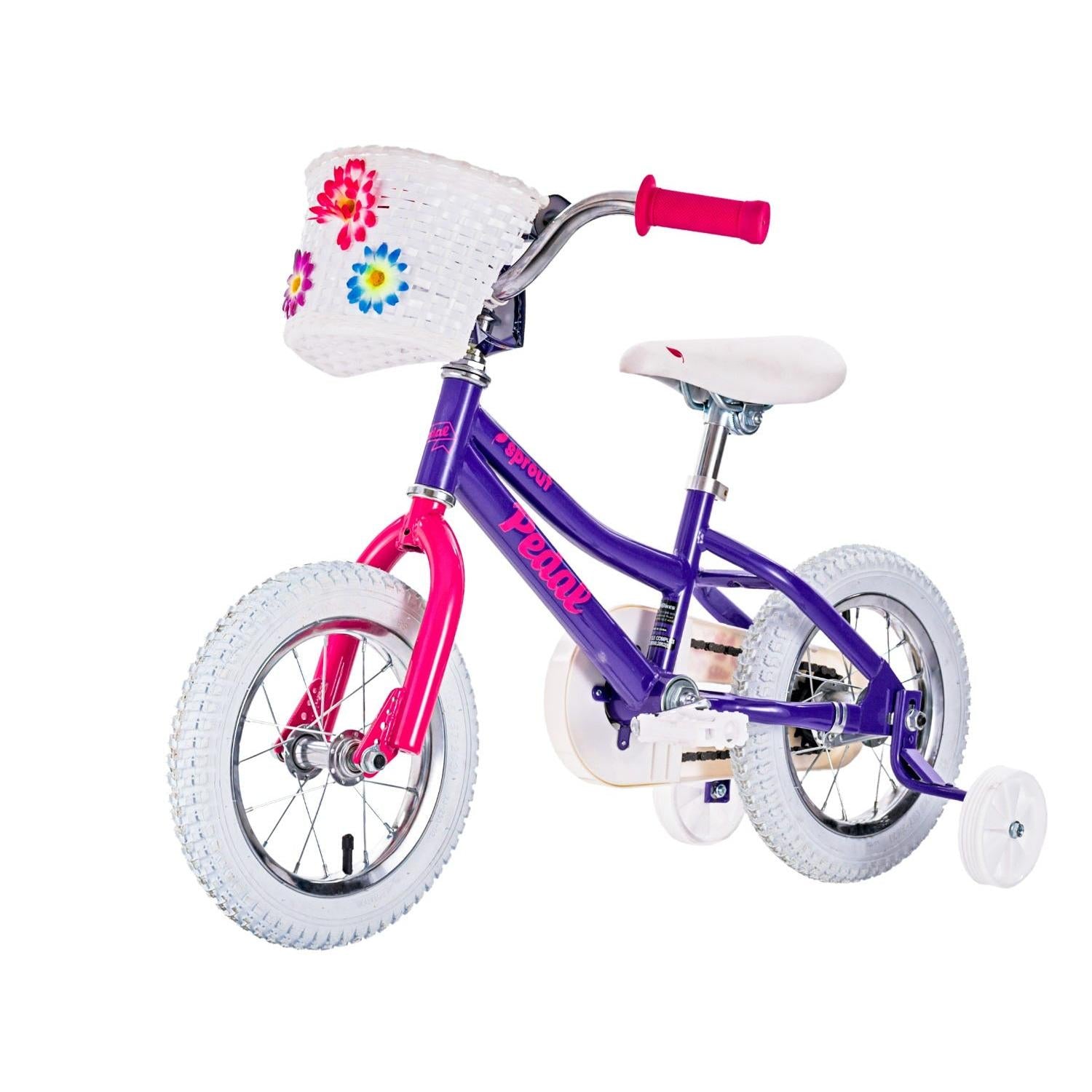 Pedal Sprout Steel Kids Bike Pink/Purple