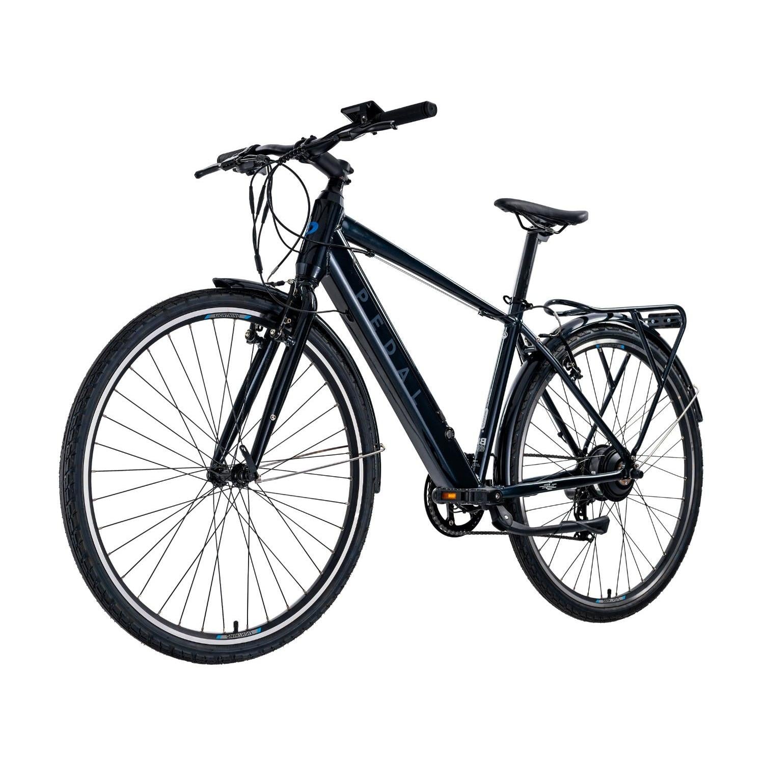 Pedal Lightning 700C Electric Hybrid Bike Black
