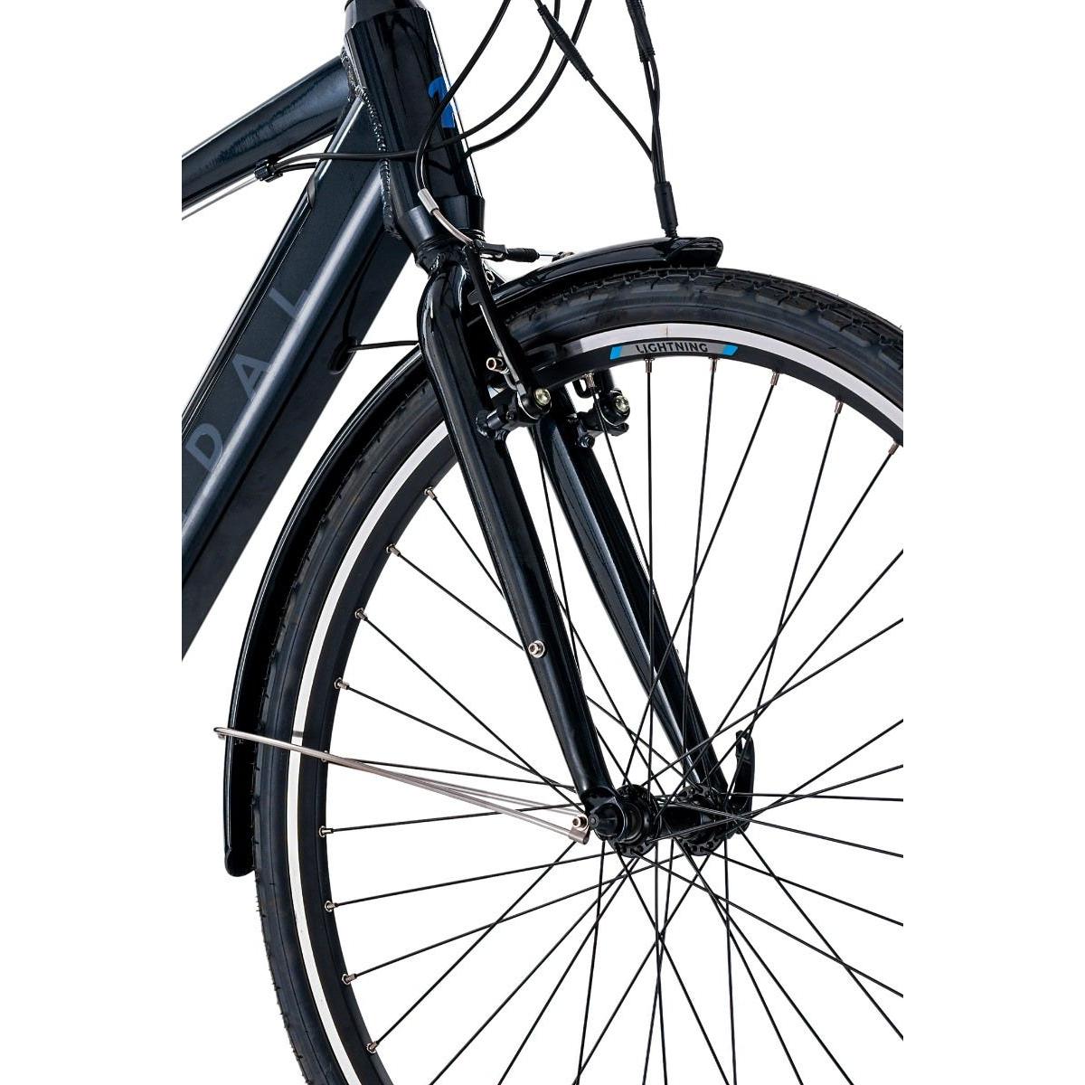 Pedal Lightning 700C Electric Hybrid Bike Black