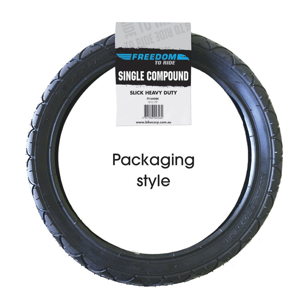 Freedom Heavy Duty Slick Tyre 12 x 1.75 Black