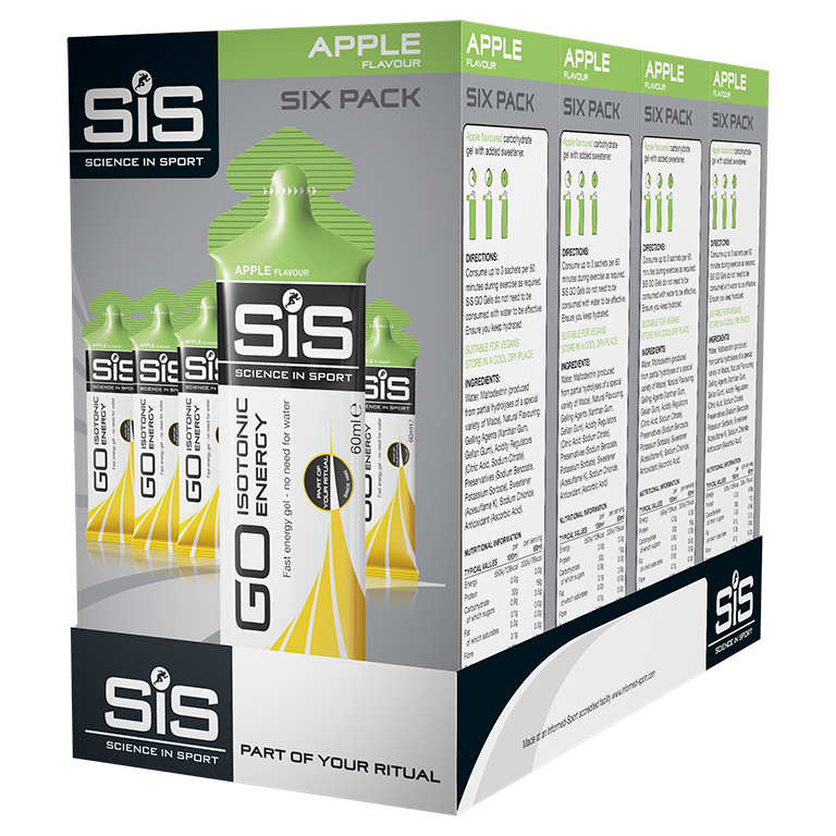 SIS GO Isotonic Energy Gels Apple 6 X 60ml