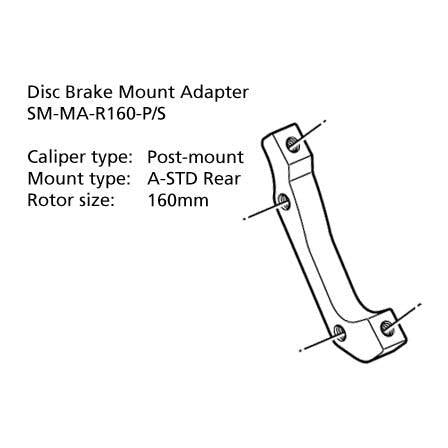 Shimano F160 Post Mount Rear Disc Brake Adaptor 160mm