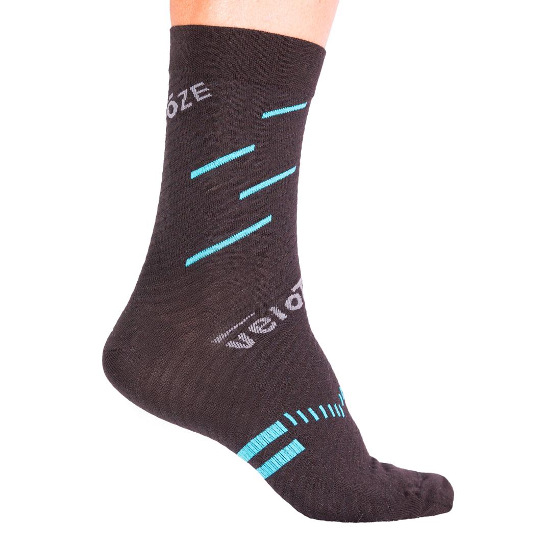 Velotoze Merino Socks Black/Blue