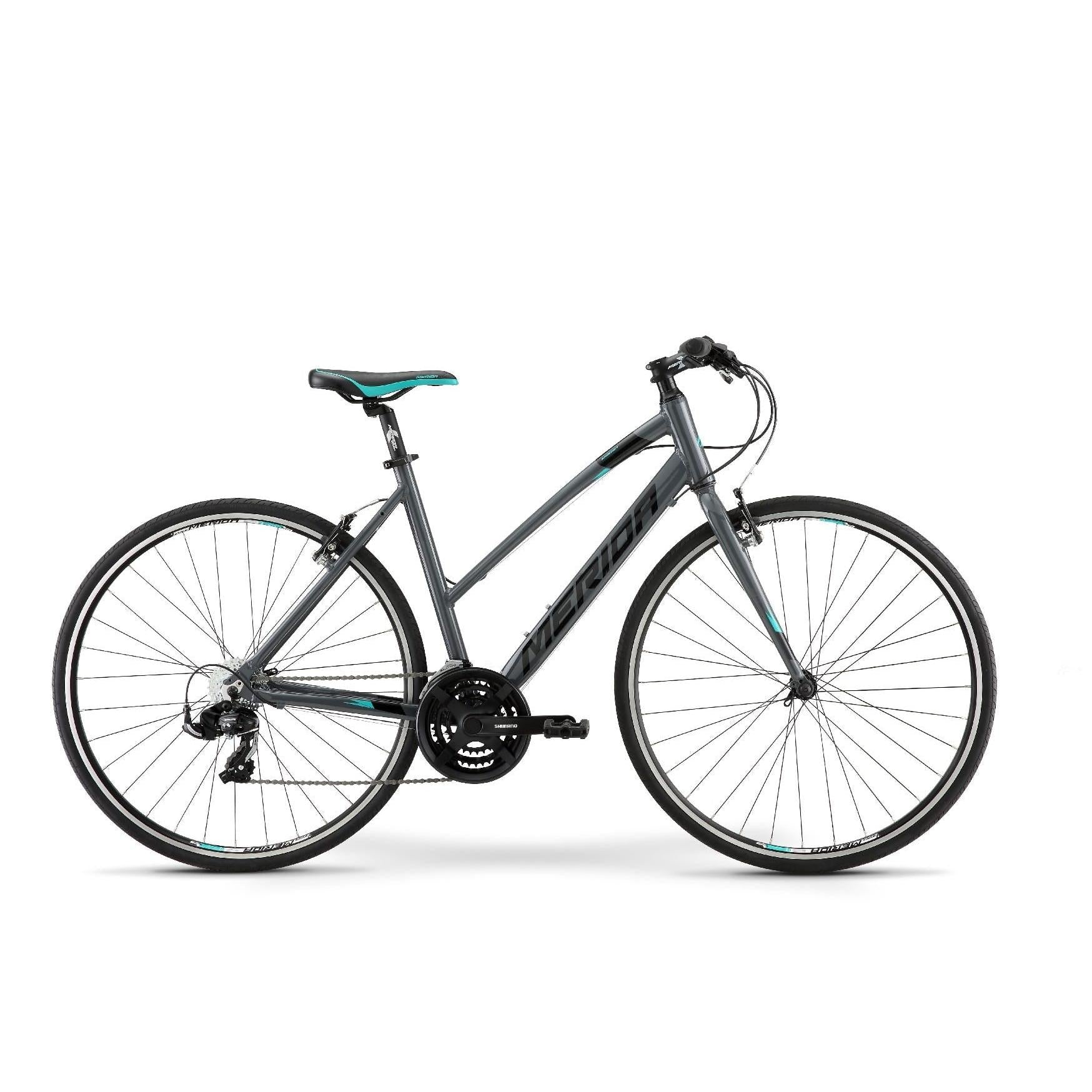 Merida Speeder 10 V Flat Bar Road Bike Glossy Grey/Black/Teal