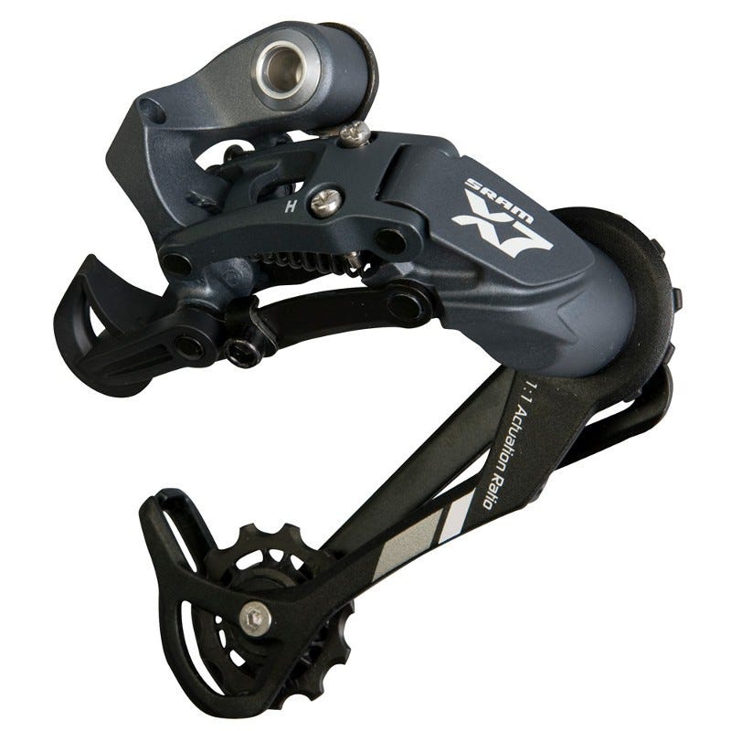 Sram X7 9 Speed Long Cage Derailleur Grey